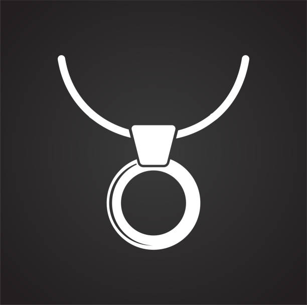 Woman wearing a ring on a necklace - symbol of love and commitment